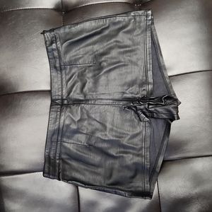 Leather hot short